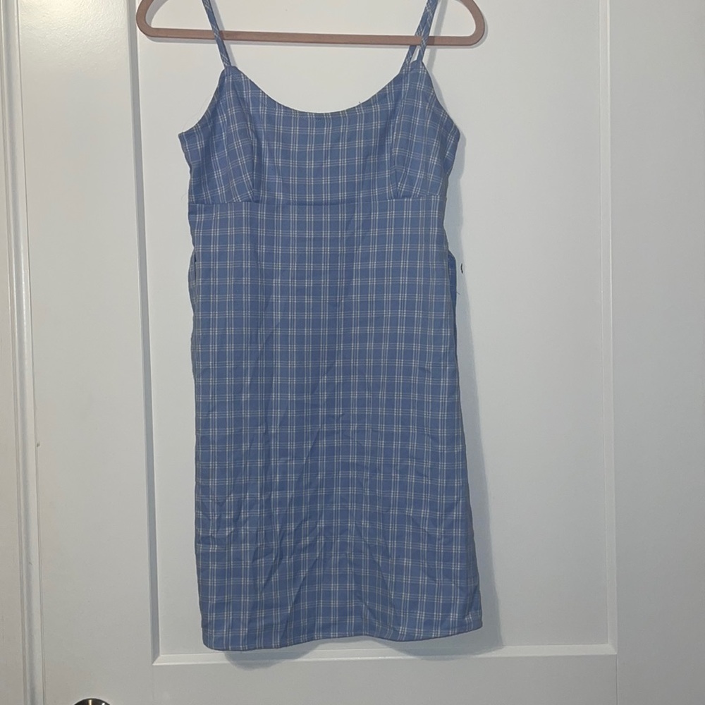 John Galt blue plaid dress